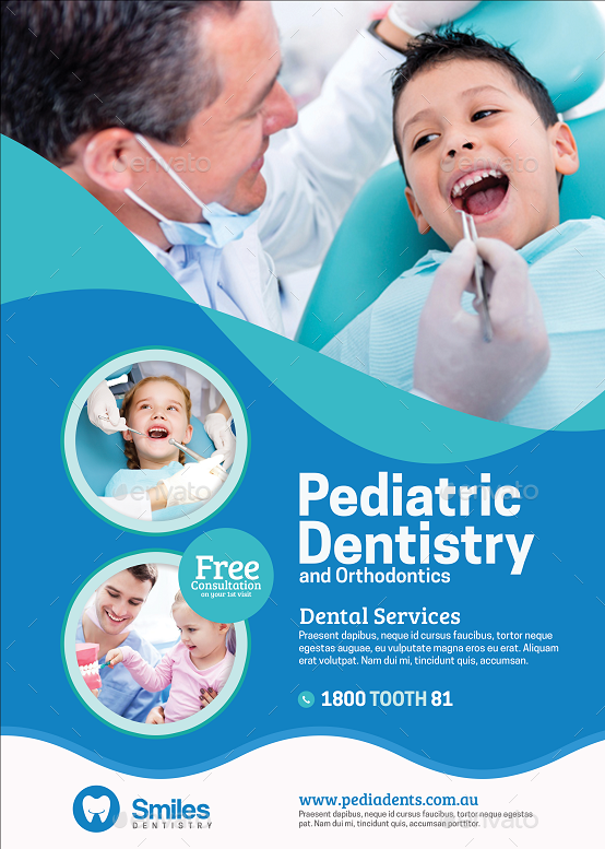 Pediatric Dentistry Flyer by Artchery GraphicRiver